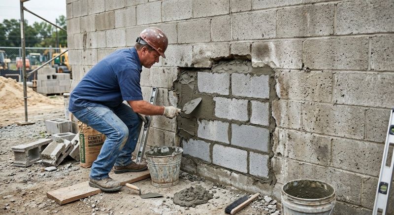 Cinder Block Wall Repair in Clementon, NJ