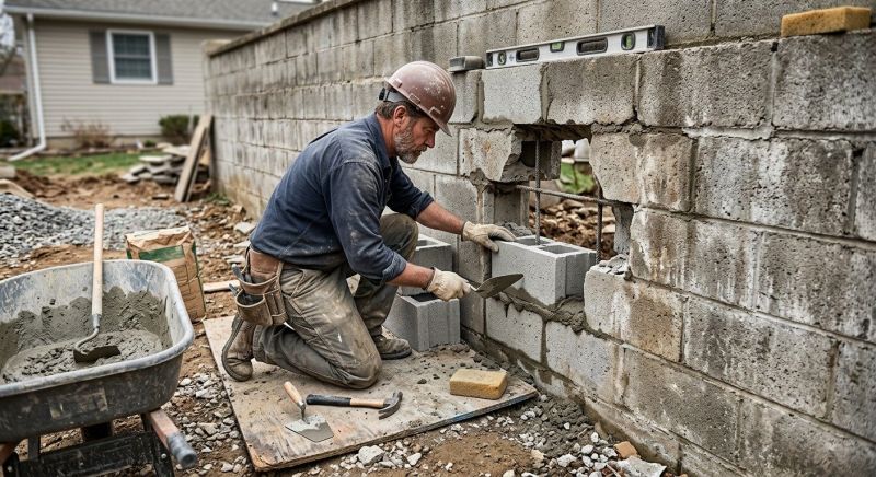 Concrete Block Repair in Lansdowne, PA