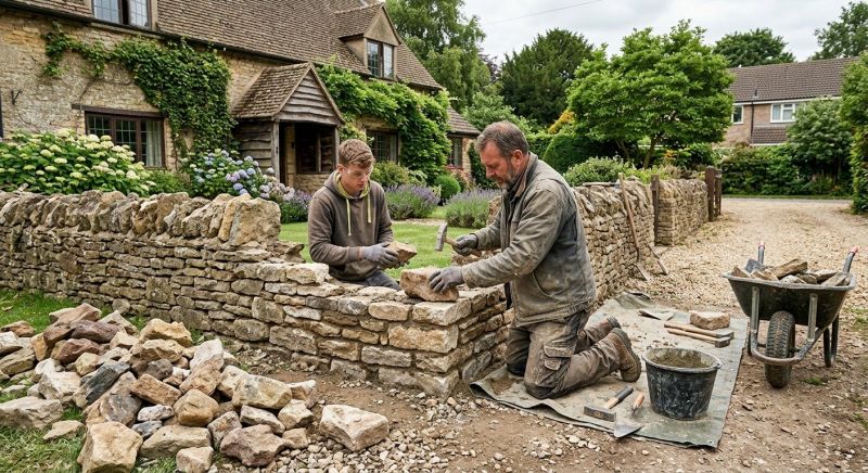 Stone Wall Repair in Blue Bell, PA