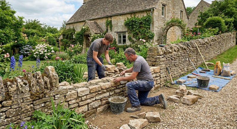 Stone Wall Repair in Cheltenham, PA