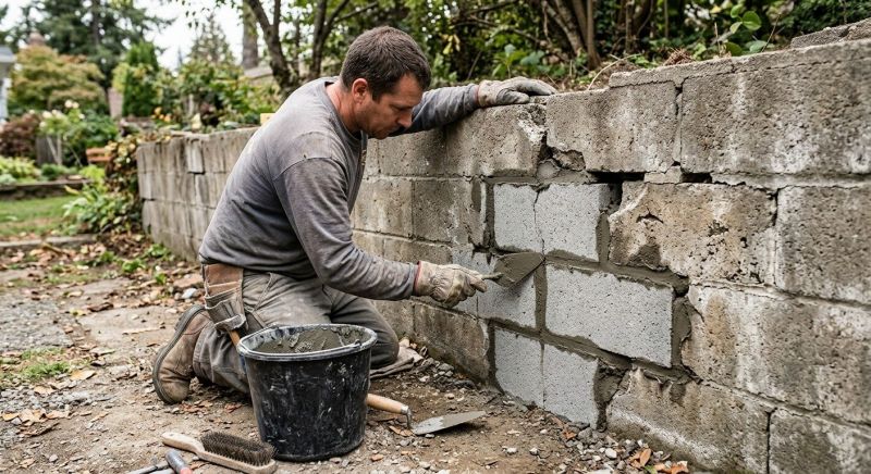 Stone Wall Repair in Haddonfield, NJ