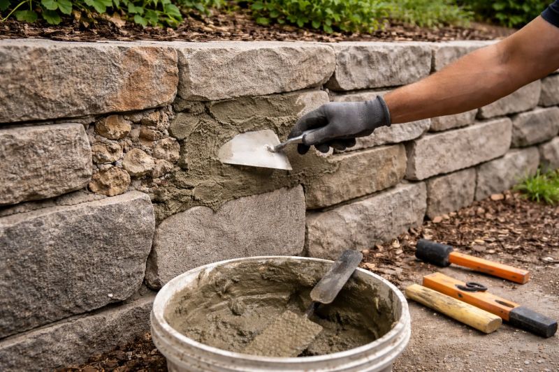 Stone Wall Repair in Huntingdon Valley, PA